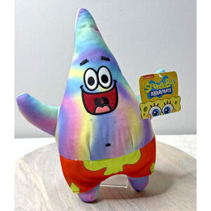 Patrick Star Tie Dye Plush SpongeBob SquarePants Nickelodeon NWT